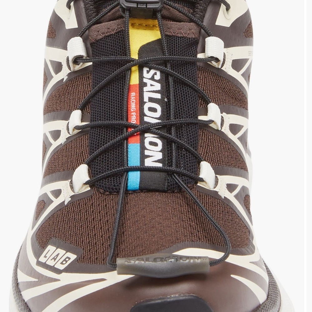 Salomon Brown and Cream Trail Shoes - Picture 4 of 7